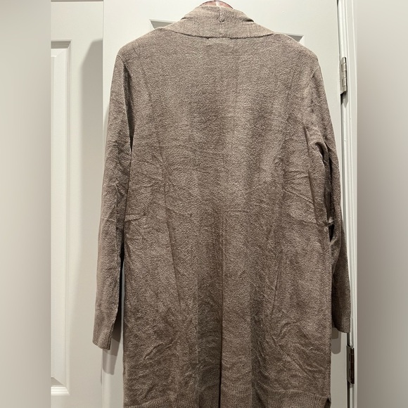 NWT Barefoot Dreams CozyChic Ultra Lite Open Front Cardigan Driftwood Beige 1X - Picture 5 of 6